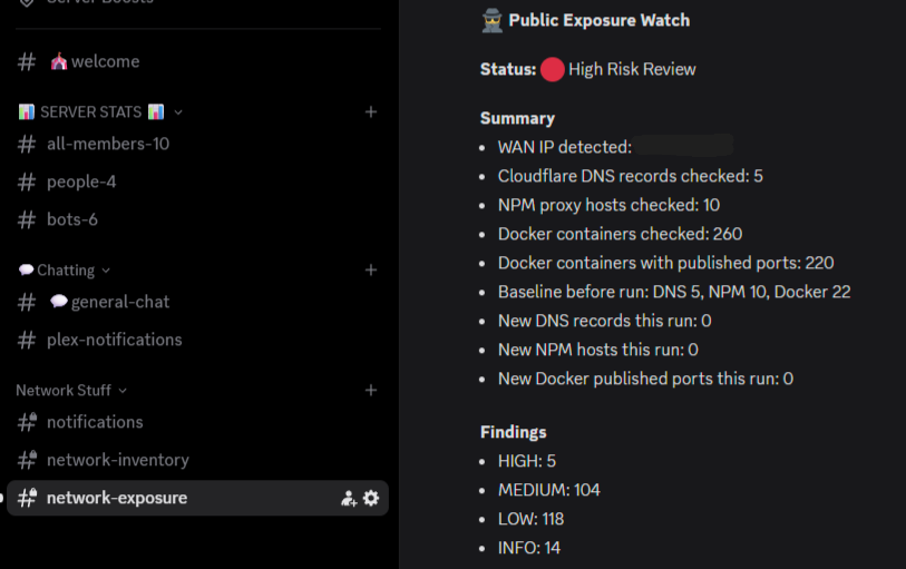 Discord public exposure alert